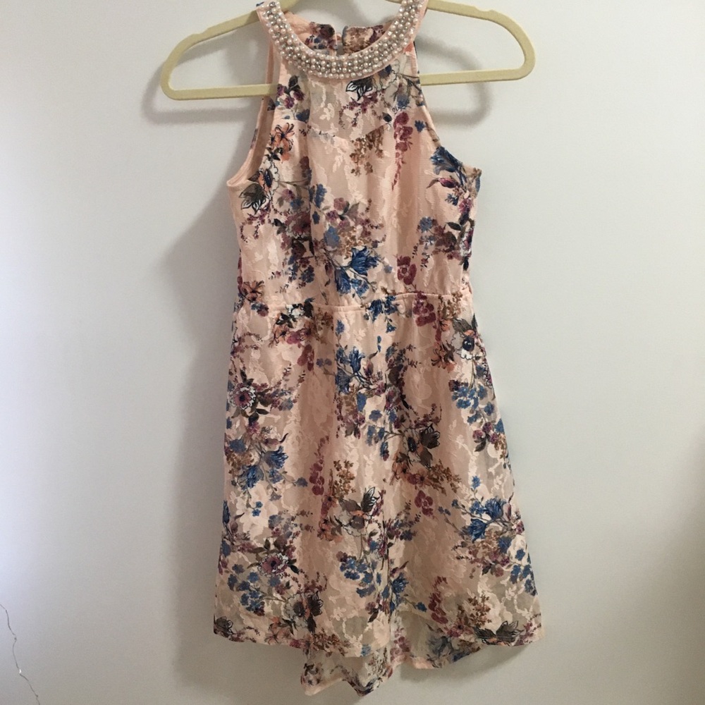 Pink Floral Monteau Girl Dress